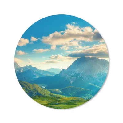Produktbild von MuchoWow® Mauspad Mousepad Alpen - Sonne - Natur 40x40 cm - Mousepads - Maus Mat - Pad - Mausunterlage - Schreibtisch Accessoires