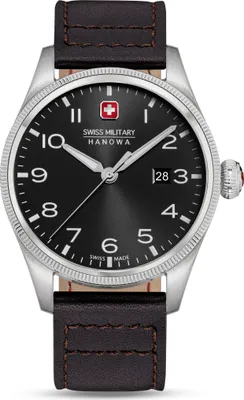 Produktbild von SWISS MILITARY HANOWA Herrenuhr Quarzuhr dunkelbraun / schwarz onesize Herren 43 SMWGB0000804, SMWGB0000805