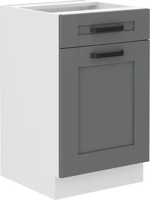 Produktbild von Unterschrank mit Schublade LAILI – Breite 50 cm, Grau / Weiß