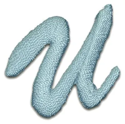 Produktbild von Buchstabe U 3.5x3.4cm: Alphabet Buchstaben Einzeln Auswählbar - Aufnäher, Bügelbild, Aufbügler, Applikationen, Patches, Flicken, Zum Aufbügeln
