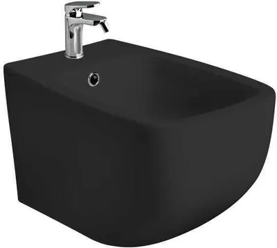 Produktbild von Bidet, wandhängend, matt schwarz | Mozart