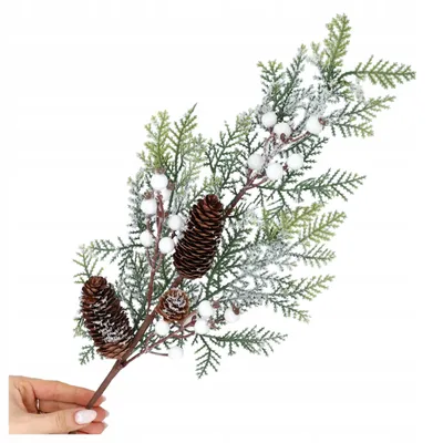 Produktbild von Czakos Künstlicher Fichtenzweig Deko 72cm Schneebedeckt