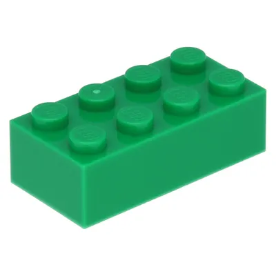 Image de 100x briques LEGO 2x4, vert
