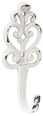 Immagine prodotto di Clayre & Eef Gancio a muro 5x3x12 cm Ferro bianco