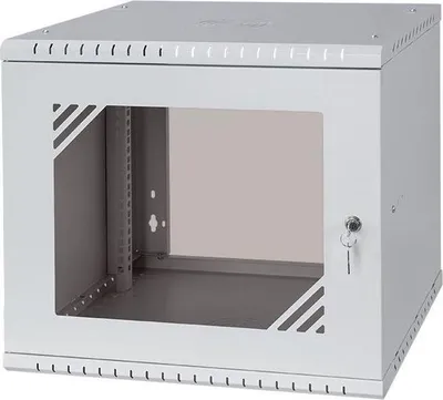 Image de Serverschrank 19" 9U, 450mm, Glastür, grau