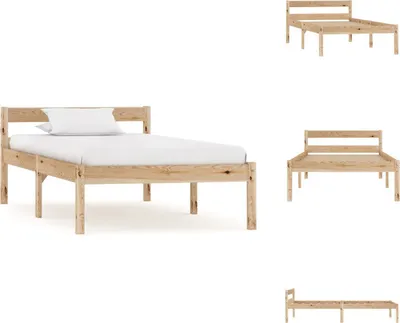 Produktbild von vidaXL Massivholzbett Kiefer 100x200 cm -  Betten & Bettgestelle