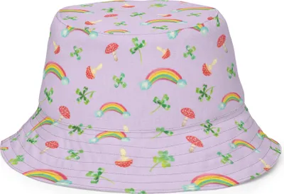 Produktbild von Mr. & Mrs. Panda Sonnenhut Blume Kleeblatt Größe S/M - Violett - Geschenk, Glücksbringer, Sommerhut, Bucket Hat, Schlapphut, Glück, Neuanfang, Anglerhut, Motivation