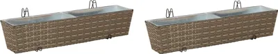 Obrázok produktu pre vidaXL Balkón, 2 ks, 80 x 17 x 17 cm, kov