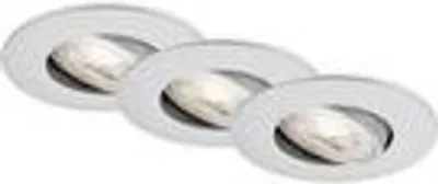 Produktbild von BRILONER KULANA JET LED Einbaustrahler Bad, 3er Set, IP65 Wasserfest, Stufenlos Dimmbar, Schwenkbar, silberfarbig, 9 x 4,2 cm