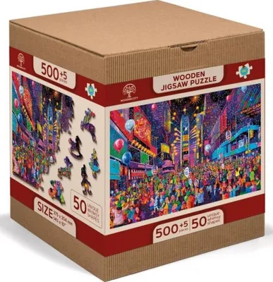 Obrázok produktu pre Drevené puzzle WOODEN CITY Silvester 2v1, 505 dielikov ECO