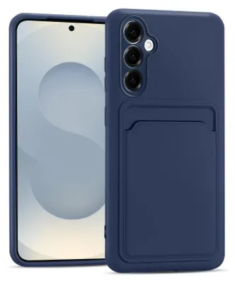 Image de Housse pour Samsung Galaxy S25 Housse silicone Housse de protection avec porte-carte Slim Wallet Case, bleu
