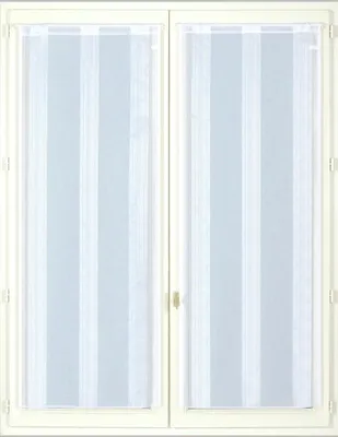 Gardine, 60 x 160 cm, Polyester, weiß, halbtransparent, 1 Stück