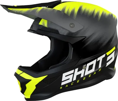 Image de Shot Furious Versus casque de motocross couleur : noir/jaune, taille : XS (53/54)