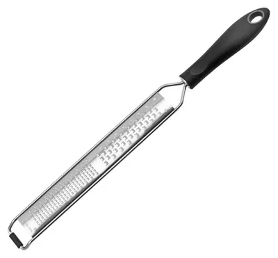 Produktbild von Küchenreibe aus Edelstahl 304, einteilig geformt, Käsereibe, Zitronenreibe mit rutschfestem Griff, Multifunktionsreibe für Muskatnuss und Ingwer