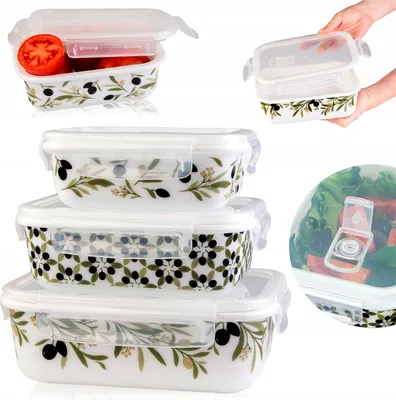 Produktbild von SuperButelki - Szklane pojemniki, 3 sztuki, 400ml, 650ml, 1000ml, hermetyczne i z pokrywką, do przechowywania żywności