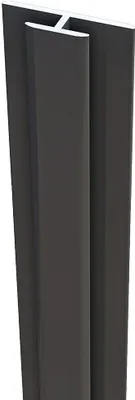Produktbild von 210cm H-Profil Aluminium Profil Verbindungsprofile für 3mm Aluverbundplatte Matt Schwarz
