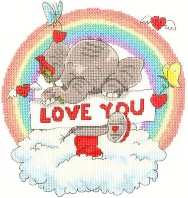 Produktbild von Auslaufmodell Bothy Threads Kreuzstich Set "Tonnenweise Liebe", Zählmuster, XEL14, 24x24cm