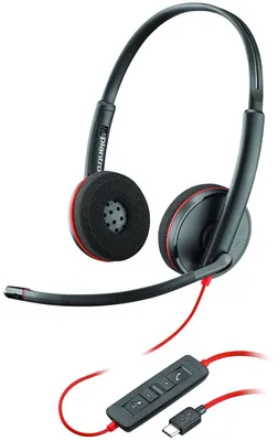 Obrázek produktu pro Poly Blackwire 3220 - Kopfhörer - Kopfband - Anrufe & Musik - Schwarz - Binaural - SCR-Steuereinheit