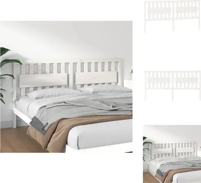 Image de vidaXL Tête de lit Blanc 185,5x4x100 cm Pin massif - Tête & Pieds de lit