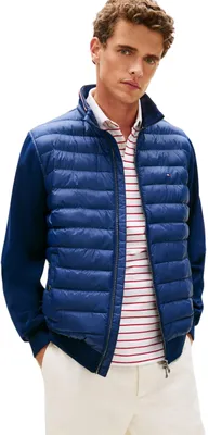 Obrázek produktu pro Pánská mikina Tommy Hilfiger se zapínáním na zip, kombinovaná, s límcem a prošívaním