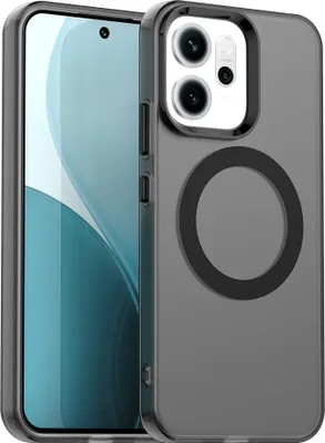 Image de Etui magnétique pour Oppo Reno14 Pro 5G, Etui antichoc fin, mat et translucide Noir