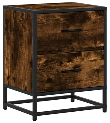 Imagen del producto de Mesita de noche de madera con un cajón