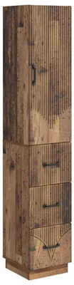 Zdjęcie produktu dla Zestaw szafek vidaXL, 2 szt., drewno postarzane, 33 x 34,5 x 87 cm, materiał drewnopochodny
