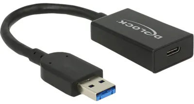 Produktbild von DeLOCK 65698, 0,15 m, USB A, USB C, USB 3.2 Gen 2 (3.1 Gen 2), Männlich/Weiblich, Schwarz