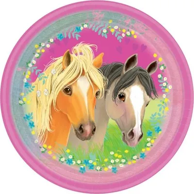 Zdjęcie produktu dla 8 okrągłych talerzy Pretty Pony