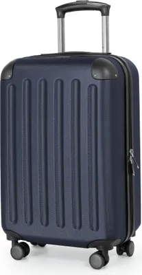 Produktbild von Hauptstadtkoffer - Spree - Leichtes Handgepäck 55x35x20 cm, Hartschalen-Koffer Flugzeug Kabinen-Trolley, Reisekoffer 4 Doppel-Rollen - 2,3 kg - 33L,Dunkelblau