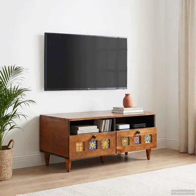Zdjęcie produktu dla vidaXL Szafka pod telewizor z półką Orzech 70 x 33 x 46 cm Lite drewno mango