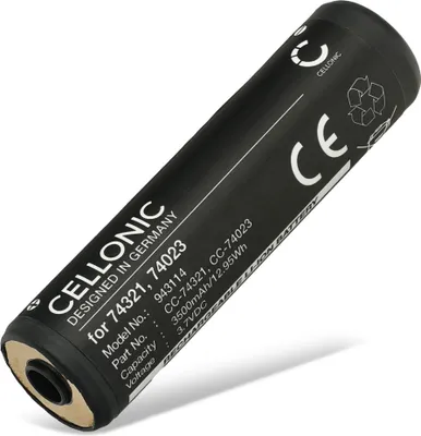Immagine prodotto di CELLONIC 1x Batteria per Illuminazione / Torcia Compatibile con Streamlight 75300, Strion DS HL, Strion (2020), 74321 – (3500mAh, 3.7V)