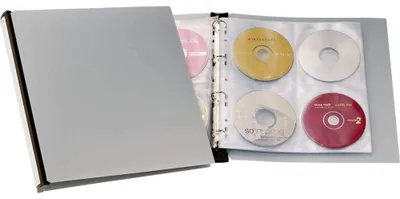 CD/DVD Ringbuch für 96 CDs, schwarz, 1 Stück
