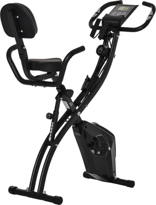 Zdjęcie produktu dla Rower Treningowy Trenażer Rowerowy 2 W 1 Trenażer Domowy Składany Rower Treningowy Z 8 Poziomami Regulowanego Oporu Magnetycznego I 1 Parą Stalowych Lin Napinających