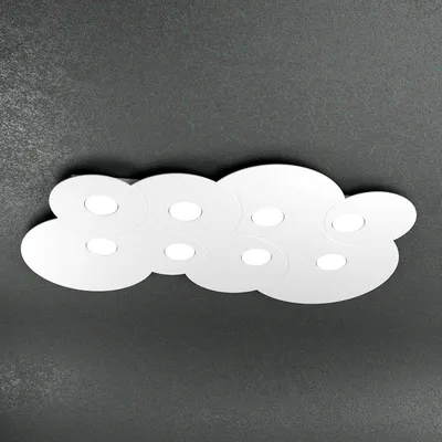 Immagine prodotto di Plafoniera Moderna Cloud Metallo Bianco 8 Luci Gx53