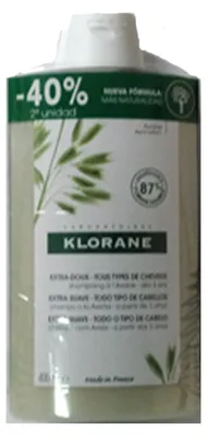 Produktbild von Klorane Champao Extra Suave Hafer 2x400ml