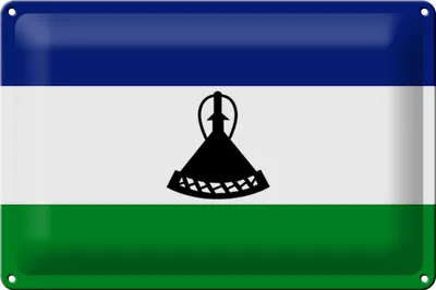 Produktbild von Blechschild Flagge Lesotho 30x20cm Flag of Lesotho