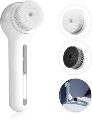 Image de brosse électrique visage 2en1 6 vitesses 2 têtes Blanc