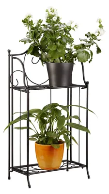 Produktbild von 2-stufiges Metall Pflanzenregal für Balkon