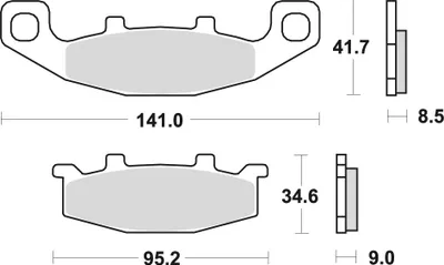 Zdjęcie produktu dla Klocki Hamulcowe Moto (Organic) Kawasaki Zx-10R 1000 Ninja (88-90) Kawasaki Klr 650 (89-94)