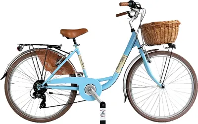 Produktbild von Dolce Vita by Canellini VENERE Fahrrad Citybike Frau mit Korb - Hellblau 26"
