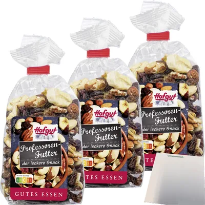 Produktbild von Hofgut Professorenfutter 3er Pack (3x175g Beutel) + usy Block
