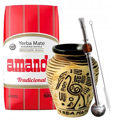 Zdjęcie produktu dla Zestaw Yerba Mate Amanda Elaborada Tradicional + Matero Bombilla