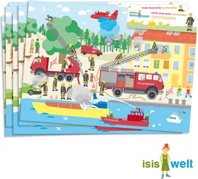 Produktbild von Mal-und-Such-Platzset Feuerwehr