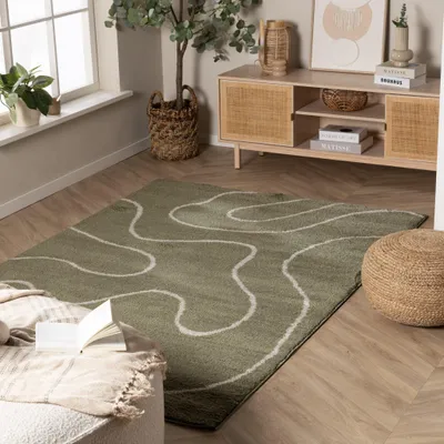 Zdjęcie produktu dla Volero - Pralny Dywan – Myrre Swirl Zielony - 230x330cm