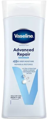 Produktbild von Vaseline Intensive Care Advanced Repair Lotion, Lotion, Unisex, Feuchtigkeitsspendend, Weichmachend, Beruhigend, Verstärkung, 400 ml, Glyzerin, Glycerol, Flasche