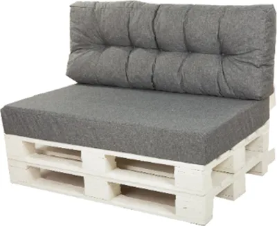 Immagine prodotto di Set di cuscini per pallet 120x80 seduta e 120x40 cuscino antracite | cuscino | set di cuscini per pallet da esterno
