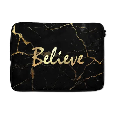 Produktbild von MuchoWow® Laptop Hülle 13 Zoll Zitat - Hoffnung - Gold - Marmor Laptoptasche - Laptophülle - Sleeve - Rundumschutz