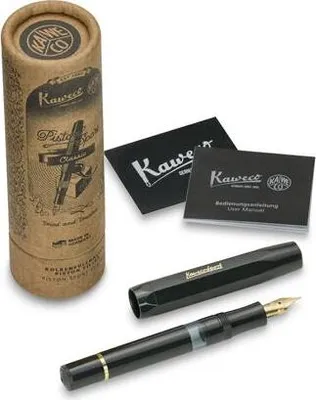 Produktbild von KAWECO Füllhalter SPORT CLASSIC schwarz/gold - Kolbenfüllhalter - Feder M - mittel - K2081M