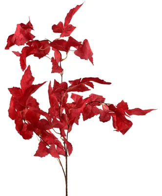 Productafbeelding van Kunststof tak "Viridis", bladtak, 100 cm, rood, 1 stuk